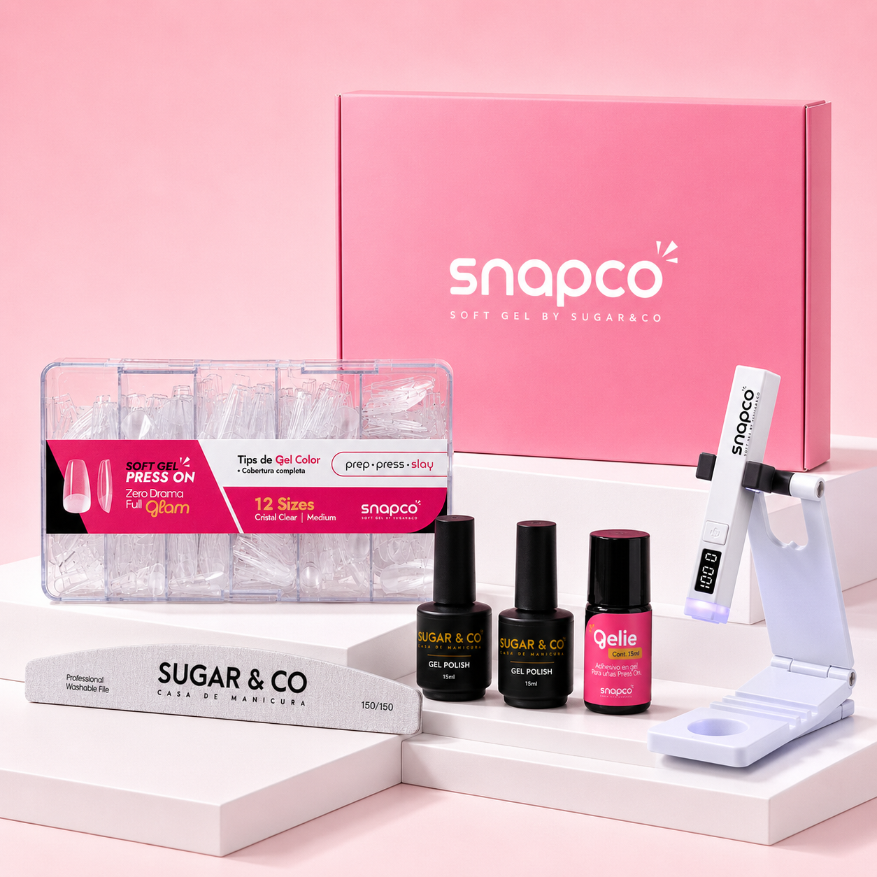 Kit Snapco - Uñas de gel para aplicar en casa